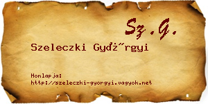Szeleczki Györgyi névjegykártya
