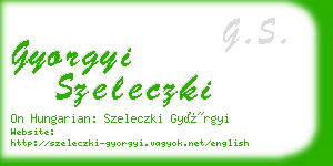 gyorgyi szeleczki business card